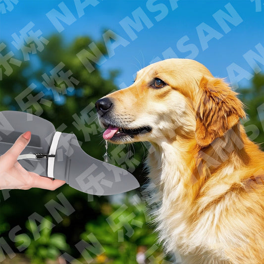 800ml silicone collapsible dog water bottle foldable portable travel