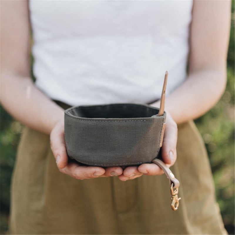 Collapsible Silicone Travel Dog Bowl - Waterproof Foldable - PawWilds