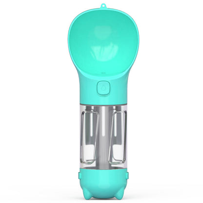 3-in-1 Pet Water Bottle - Feeder & Poop Bag Holder