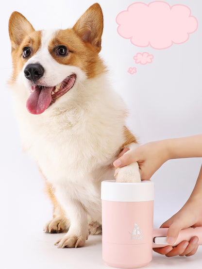 Dog Paw Washer Cup - Soft Silicone Cleaning Brush