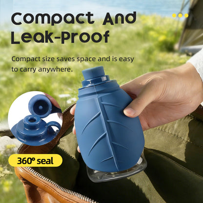 Foldable Silicone Pet Water Bottle - Leak-Proof Travel