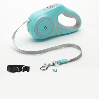 Retractable Dog Leash & Collar Set - Night Spotlight