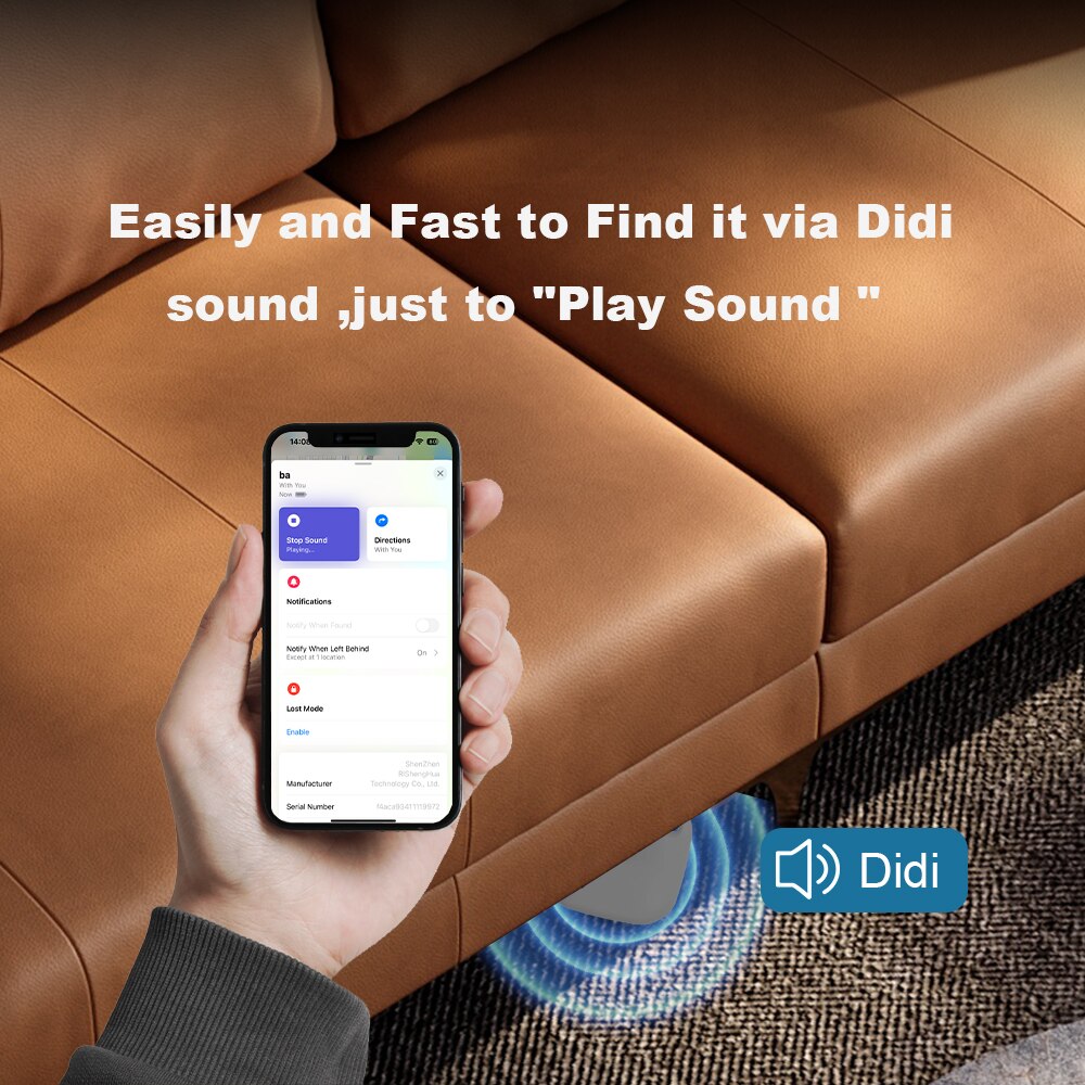 Bluetooth GPS Tracker for Pets - Find My Compatible
