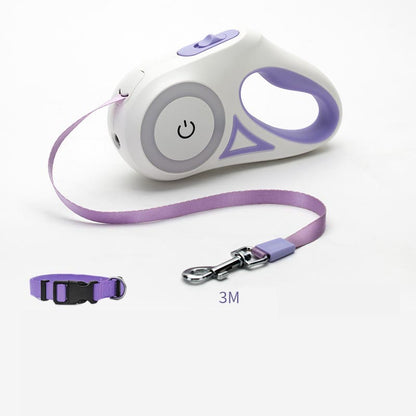 Retractable Dog Leash & Collar Set - Night Spotlight