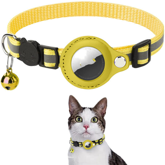 AirTag Reflective Dog Collar Holder - Waterproof Protective Case for Apple AirTag, Nylon Collar