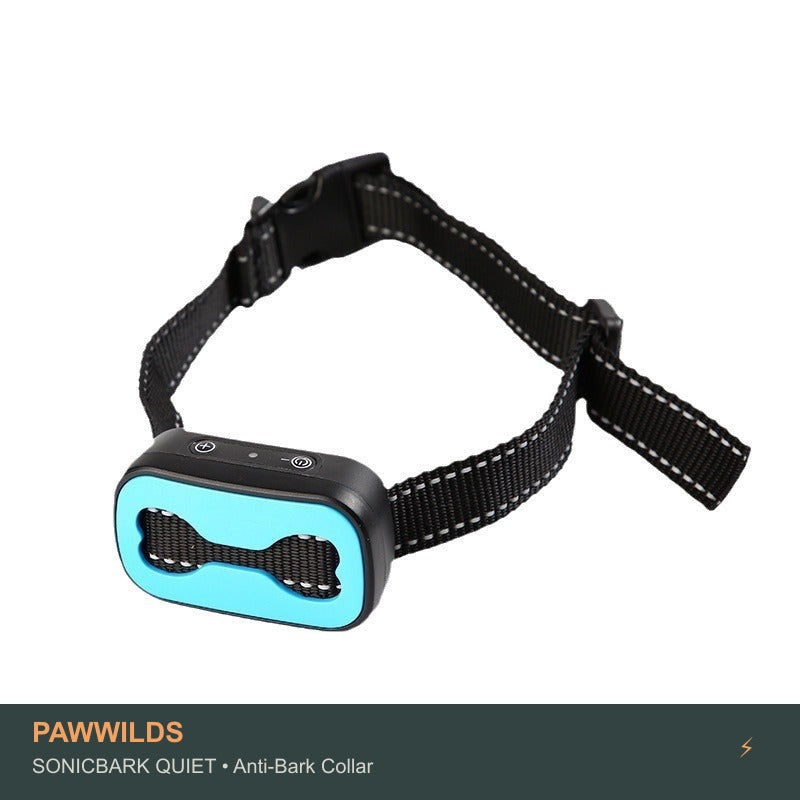 Rechargeable ultrasonic anti-bark dog training collar humane