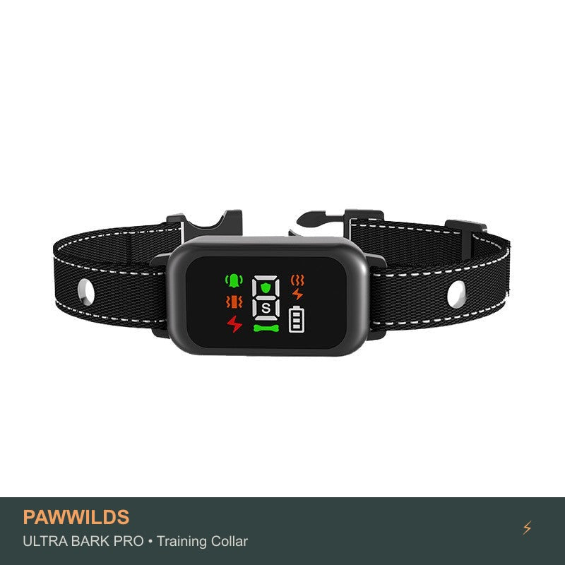 Smart anti-bark training collar with vibration sound and static modes