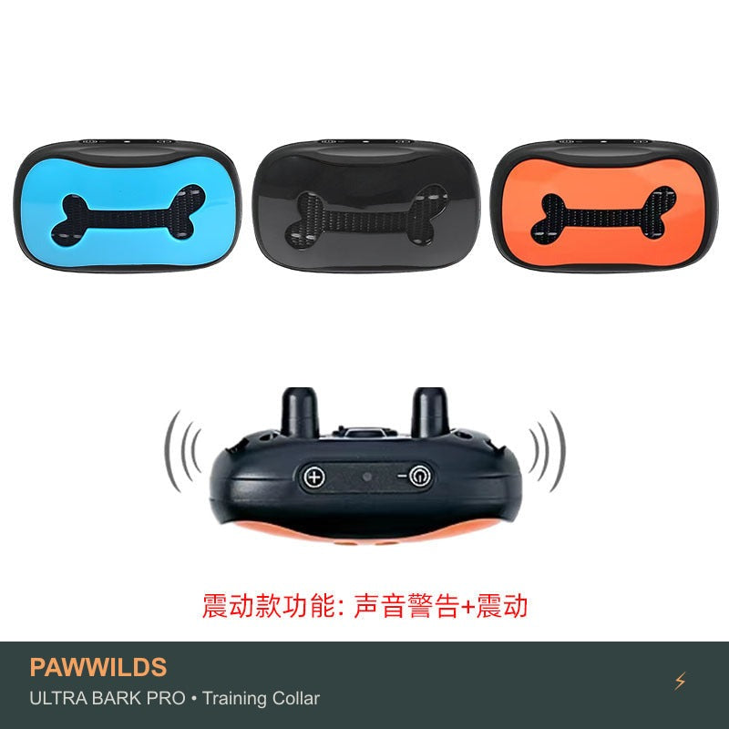 Smart anti-bark training collar with vibration sound and static modes