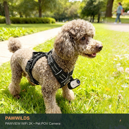 Stabilized pet POV camera with electronic image stabilization WiFi