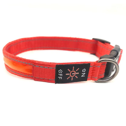 LED Dog Collar - Rechargeable Night Safety Light
