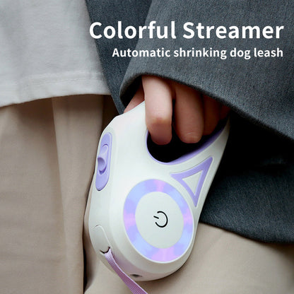 Retractable Dog Leash & Collar Set - Night Spotlight