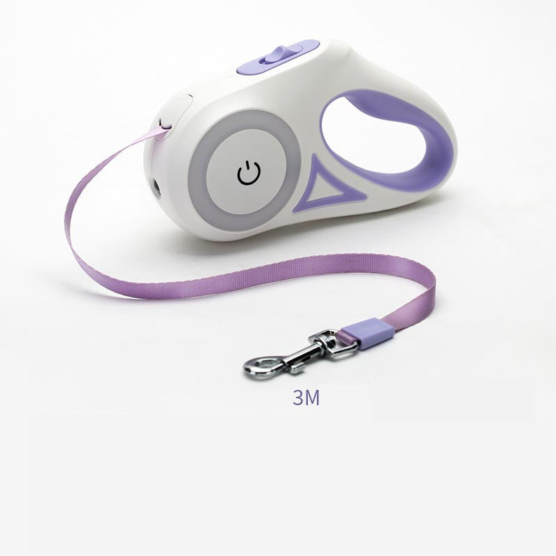 Retractable Dog Leash & Collar Set - Night Spotlight