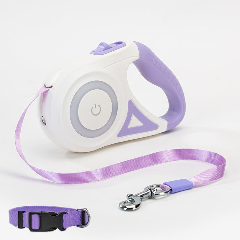 Retractable Dog Leash & Collar Set - Night Spotlight