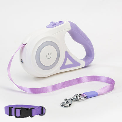 Retractable Dog Leash & Collar Set - Night Spotlight