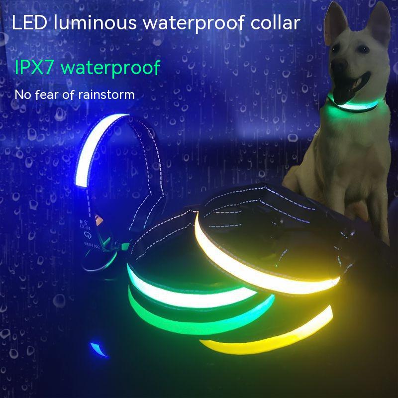 LED Dog Collar - Rechargeable Night Safety Light