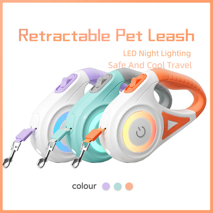 Retractable Dog Leash & Collar Set - Night Spotlight