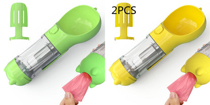 3-in-1 Pet Water Bottle - Feeder & Poop Bag Holder