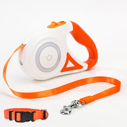 Retractable Dog Leash & Collar Set - Night Spotlight